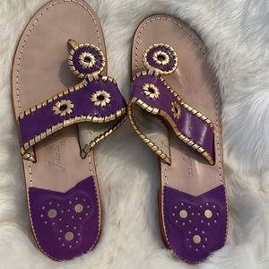 Jack rogers purple and gold size 9
